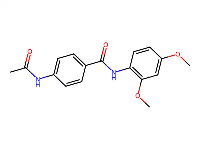 4-(acetylamino)-N-(2,4-dimethoxyphenyl)benzamide structure