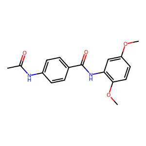 4-acetamido-N-(2,5-dimethoxyphenyl)benzamide structure