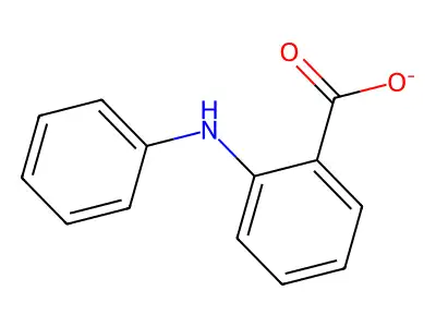 Benzoic acid, 2-(phenylamino)-, ion(1-) structure