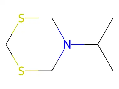5-Propan-2-yl-1,3,5-dithiazinane structure
