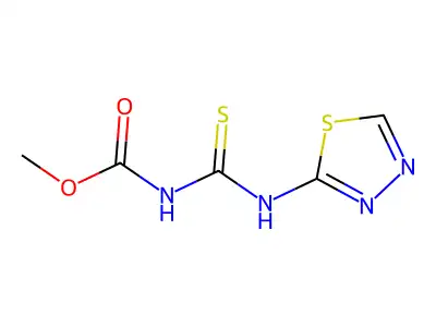 Methyl [(1,3,4-thiadiazol-2-yl)carbamothioyl]carbamate structure
