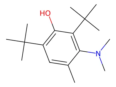 3-(Dimethylamino)-2,6-bis(1,1-dimethylethyl)-p-cresol structure