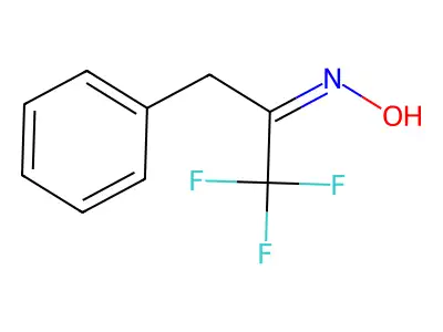 2-Propanone, 1,1,1-trifluoro-3-phenyl-, oxime, (E)- structure