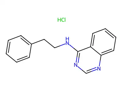 Quinazoline, 4-(phenethylamino)-, monohydrochloride structure