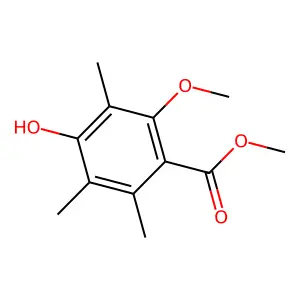 Methyl 4-hydroxy-2-methoxy-3,5,6-trimethylbenzoate structure