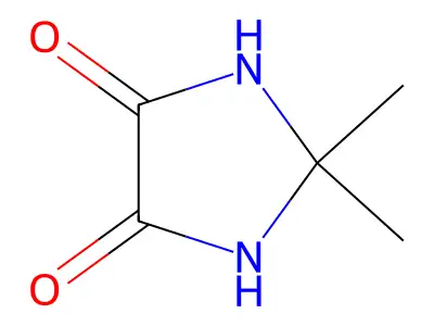 2,2-Dimethylimidazolidine-4,5-dione structure
