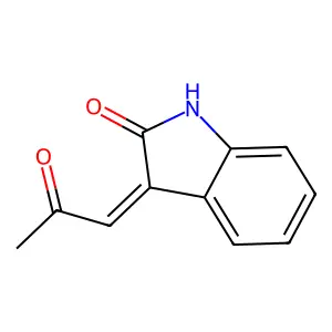 2-Indolinone, 3-acetonylidene- structure