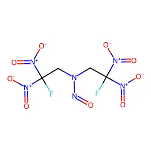 2-Fluoro-N-(2-fluoro-2,2-dinitroethyl)-2,2-dinitro-N-nitrosoethylamine structure