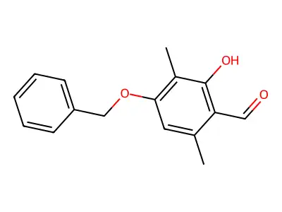 Benzaldehyde, 2-hydroxy-3,6-dimethyl-4-(phenylmethoxy)- structure