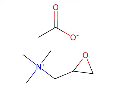 (2,3-Epoxypropyl)trimethylammonium acetate structure