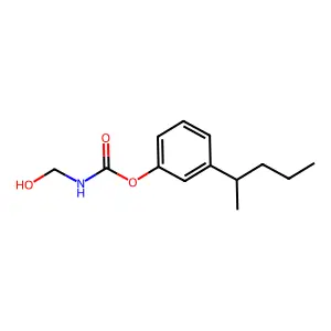 3-(Pentan-2-yl)phenyl hydrogen (hydroxymethyl)carbonimidate structure