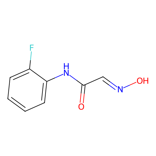 N-(2-fluorophenyl)-2-(hydroxyimino)acetamide structure