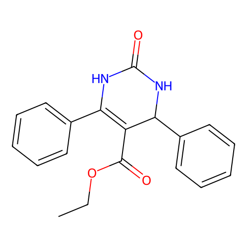 2-Oxo-5-carbethoxy-4,6-diphenyl-1,2,3,4-tetrahydropyrimidine structure