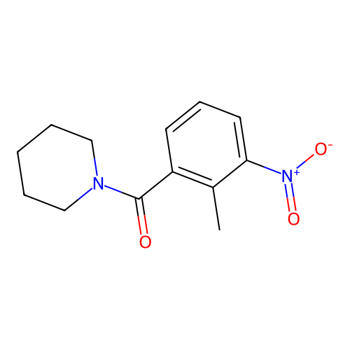 (2-Methyl-3-nitrophenyl)(piperidin-1-yl)methanone structure
