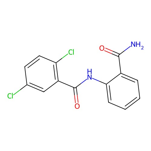N-(2-carbamoylphenyl)-2,5-dichlorobenzamide structure