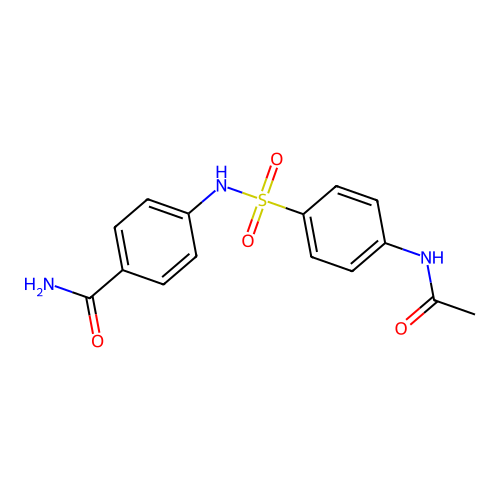 4-({[4-(Acetylamino)phenyl]sulfonyl}amino)benzamide structure