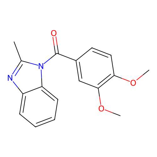 (3,4-dimethoxyphenyl)(2-methyl-1H-benzimidazol-1-yl)methanone structure
