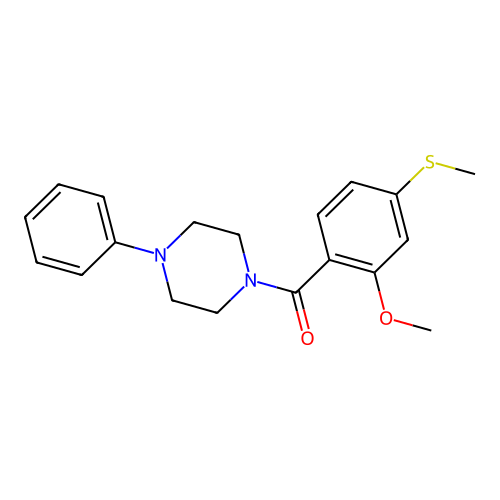 (2-Methoxy-4-methylsulfanylphenyl)-(4-phenylpiperazin-1-yl)methanone structure