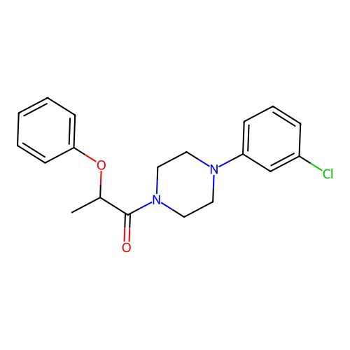 1-[4-(3-Chlorophenyl)piperazin-1-yl]-2-phenoxypropan-1-one structure