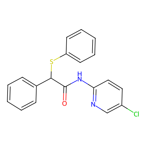 N-(5-Chloropyridin-2-yl)-2-phenyl-2-(phenylsulfanyl)acetamide structure