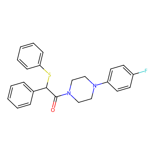 1-(4-Fluorophenyl)-4-[phenyl(phenylthio)acetyl]piperazine structure