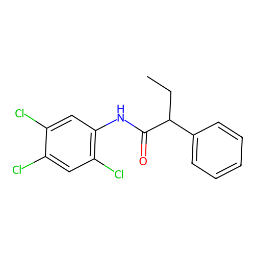 2-phenyl-N-(2,4,5-trichlorophenyl)butanamide structure
