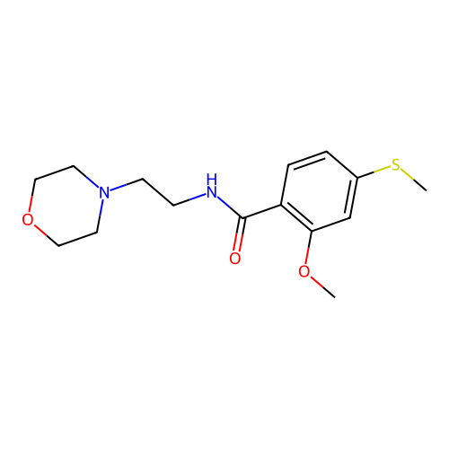 2-methoxy-4-(methylsulfanyl)-N-[2-(morpholin-4-yl)ethyl]benzamide structure