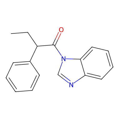 1-(1H-benzimidazol-1-yl)-2-phenylbutan-1-one structure