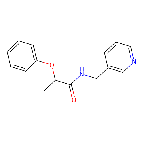 2-phenoxy-N-(pyridin-3-ylmethyl)propanamide structure