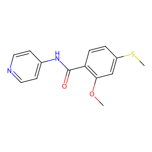 2-methoxy-4-(methylthio)-N-pyridin-4-ylbenzamide structure