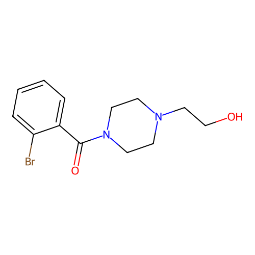 2-[4-(2-Bromobenzoyl)-1-piperazinyl]ethanol structure