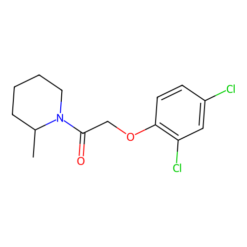 2-(2,4-Dichlorophenoxy)-1-(2-methylpiperidin-1-yl)ethanone structure