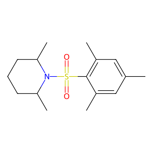 1-(Mesitylsulfonyl)-2,6-dimethylpiperidine structure