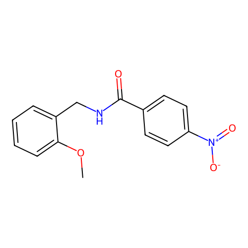 N-(2-methoxybenzyl)-4-nitrobenzamide structure