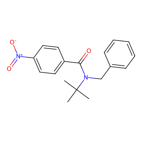 N-benzyl-N-tert-butyl-4-nitrobenzamide structure