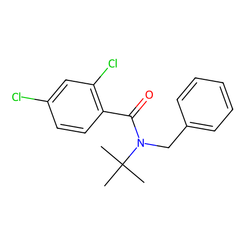 N-benzyl-N-tert-butyl-2,4-dichlorobenzamide structure