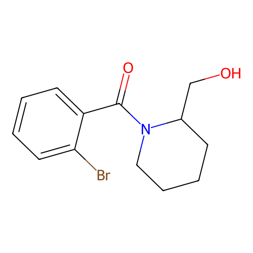 (2-Bromophenyl)-[2-(hydroxymethyl)piperidin-1-yl]methanone structure