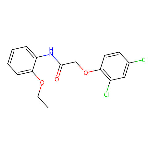 2-(2,4-dichlorophenoxy)-N-(2-ethoxyphenyl)acetamide structure