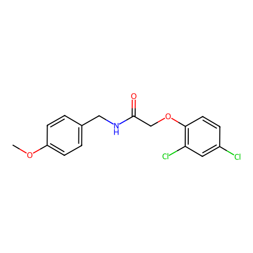 2-(2,4-dichlorophenoxy)-N-(4-methoxybenzyl)acetamide structure