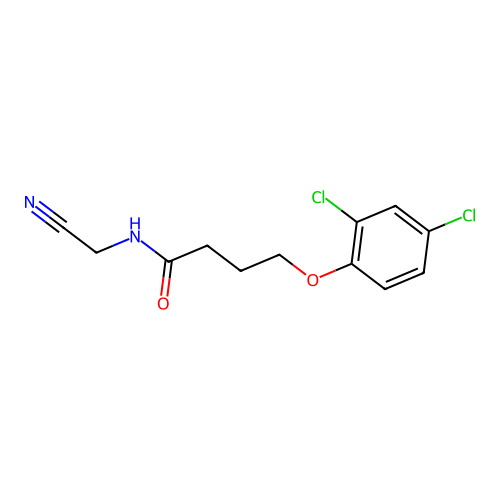 N-(cyanomethyl)-4-(2,4-dichlorophenoxy)butanamide structure
