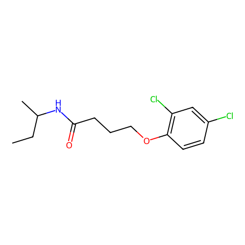N-(sec-butyl)-4-(2,4-dichlorophenoxy)butanamide structure