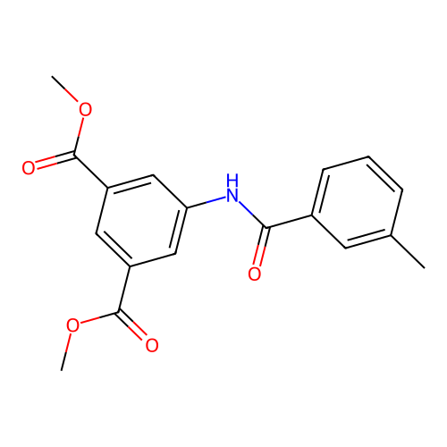 Dimethyl 5-[(3-methylbenzoyl)amino]isophthalate structure