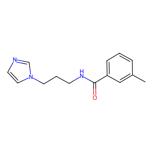 N-[3-(1H-imidazol-1-yl)propyl]-3-methylbenzamide structure