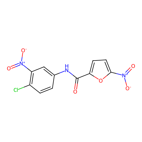 N-(4-chloro-3-nitrophenyl)-5-nitrofuran-2-carboxamide structure