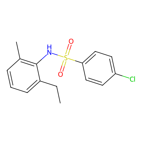 4-chloro-N-(2-ethyl-6-methylphenyl)benzenesulfonamide structure