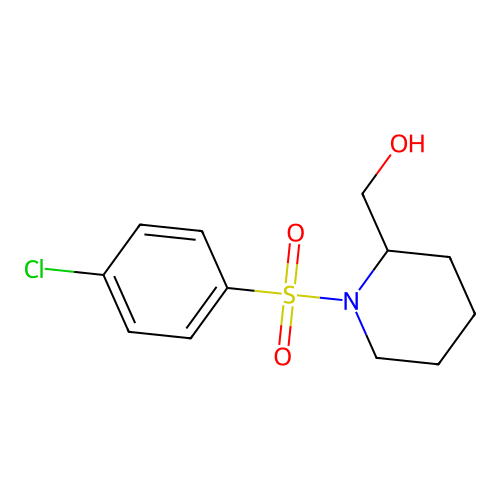 [1-(4-Chlorophenyl)sulfonylpiperidin-2-yl]methanol structure