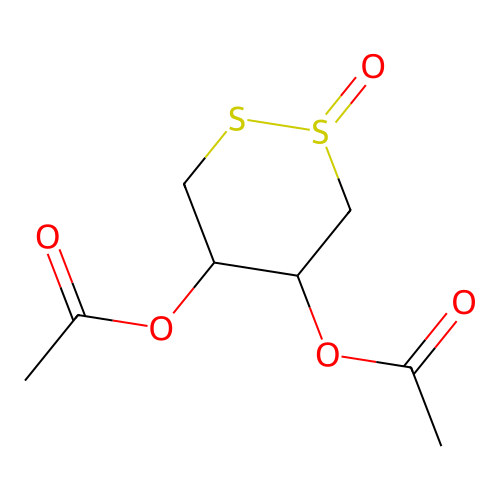5-(Acetyloxy)-1-oxido-1,2-dithian-4-yl acetate structure