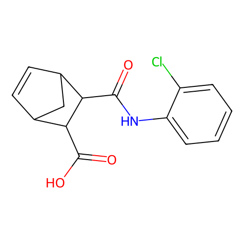 3-[(2-Chlorophenyl)carbamoyl]bicyclo[2.2.1]hept-5-ene-2-carboxylic acid structure