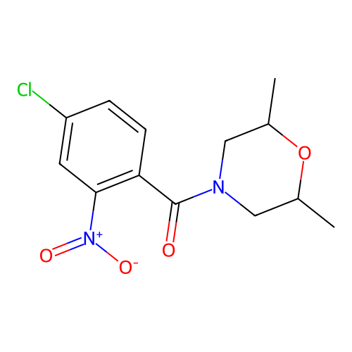2,6-Dimethylmorpholin-4-yl 4-chloro-2-nitrophenyl ketone structure