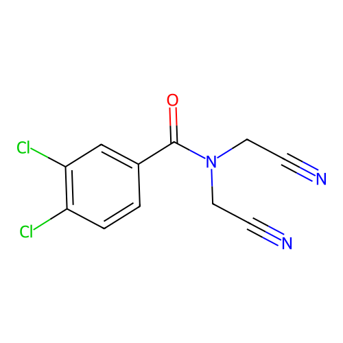 3,4-dichloro-N,N-bis(cyanomethyl)benzamide structure